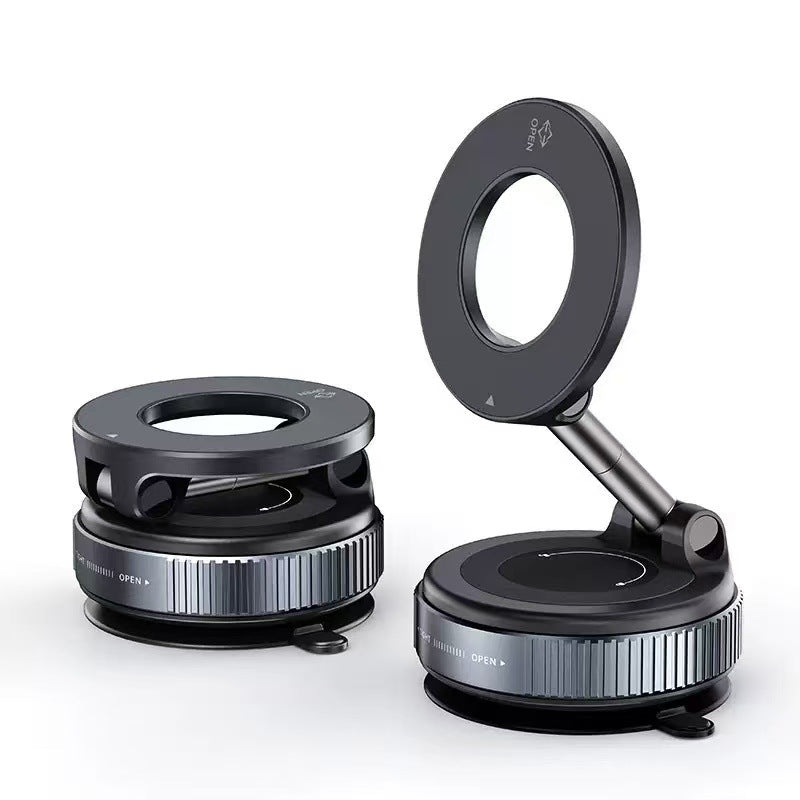 Foldable Vacuum Suction Magnetic Car Phone Holder, 360° Rotatable Dashboard Universal Cell Phone Mount for All Cars-CJP