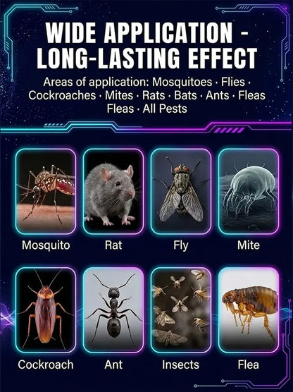 Fully automatic ultrasonic intelligent rodent and insect repellent
