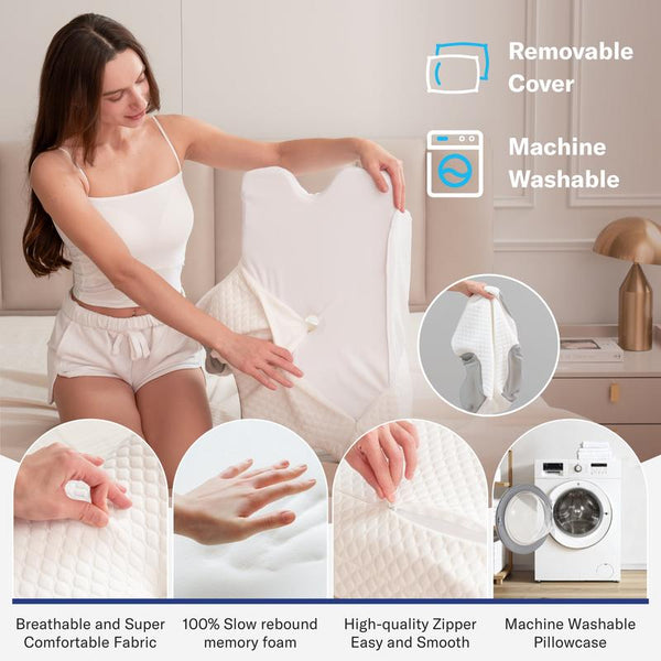 Ergonomic Memory Foam Cervical Pillow for All Sleepers-SUY