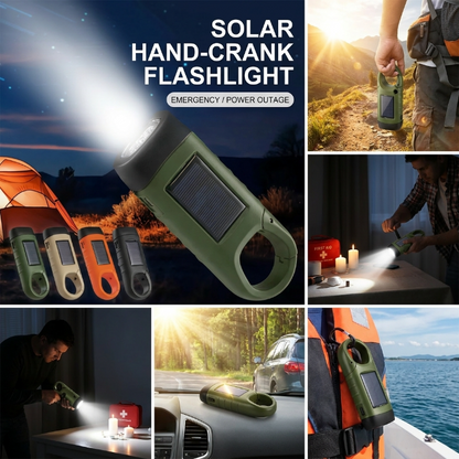 Solar Emergency LED Flashlight, Portable Rechargeable Must-Have-SUY