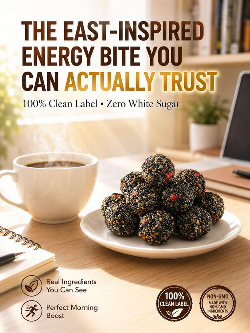 Black Sesame Walnut Date Bites