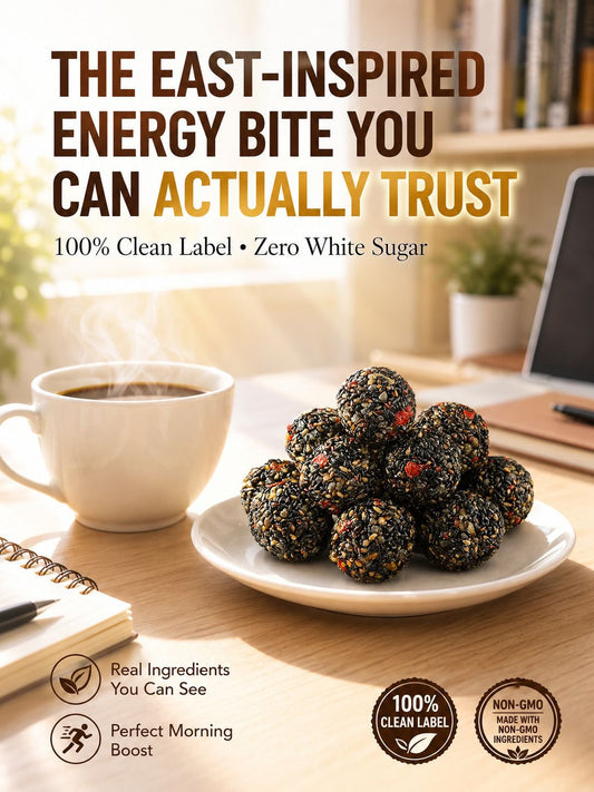 Black Sesame Walnut Date Bites