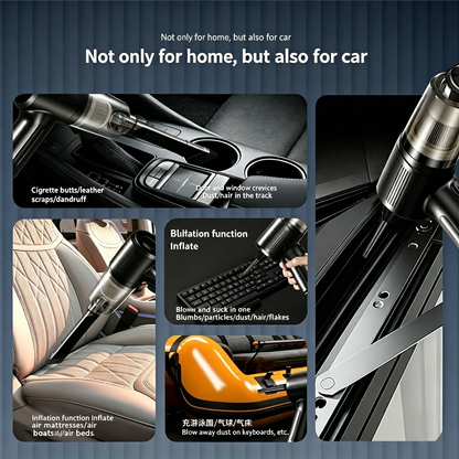 Wireless Handheld Car Vacuum Cleaner I 3000Pa Strong Suction, Blow &Vacuum 2-in-1, Car & Home Dual Use-CJP