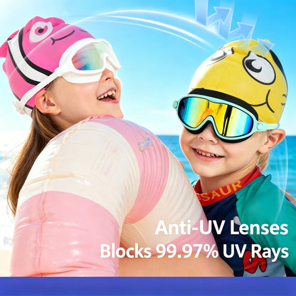 Kids Swim Goggles - Leak-Proof, Anti-Fog & UV Protection for Boys & Girls 🏊‍♀️🏊‍♂️-CJP