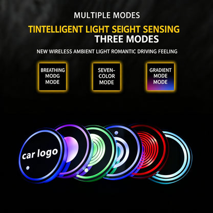 🚗LED Car Cup Holder Lights | Upgrade Your Ride! LED Cup Lights - No Wiring Needed✨-CJP