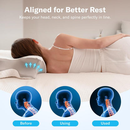 Ergonomic Memory Foam Cervical Pillow for All Sleepers-SUY