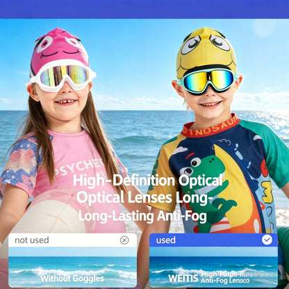 Kids Swim Goggles - Leak-Proof, Anti-Fog & UV Protection for Boys & Girls 🏊‍♀️🏊‍♂️-CJP