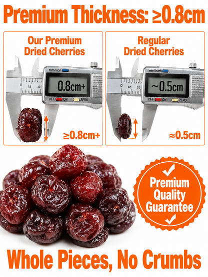 🍒Dried Sour Cherry Snacks, Natural Pitted Fruit Treats