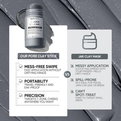 Alaska Volcano Pore Clay Stick | Deep Cleansing Blackhead Remover | Oil Control & Pore Minimizing Mask-TTT