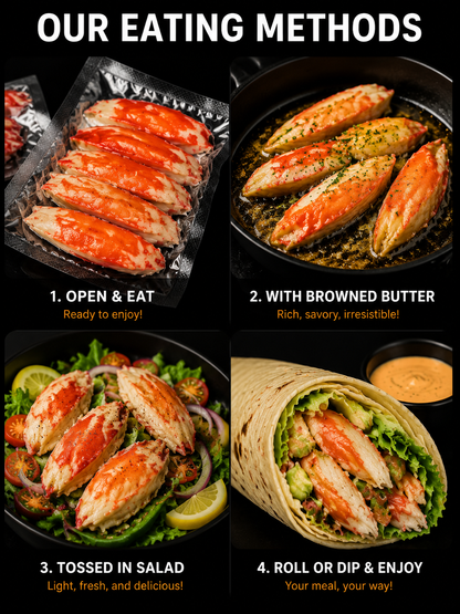 🦀High Protein Crab Leg Seafood Snack, Low Carb Friendly, Ready-to-Eat Ocean Flavor Treat