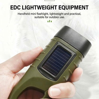 Solar Emergency LED Flashlight, Portable Rechargeable Must-Have-SUY