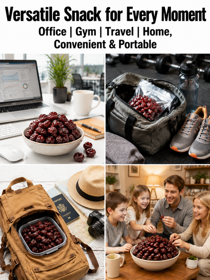🍒Dried Sour Cherry Snacks, Natural Pitted Fruit Treats
