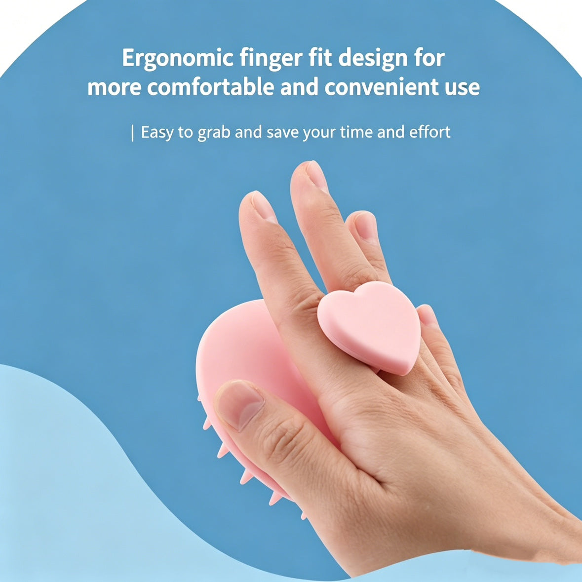 Pet Bath Brush & Grooming Comb - 2-in-1 Hair Removal Massage Brush,Soft Silicone Bristles for Deep Cleaning.-XXS
