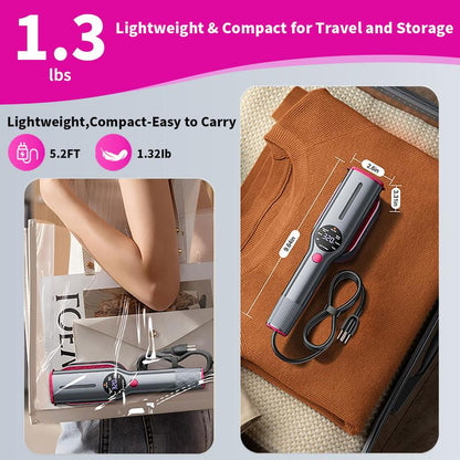 Portable Handheld Garment Steamer | Fast Heat Steam Iron for Clothes | Wrinkle Remover with Water Tank for Home & Travel-TTT