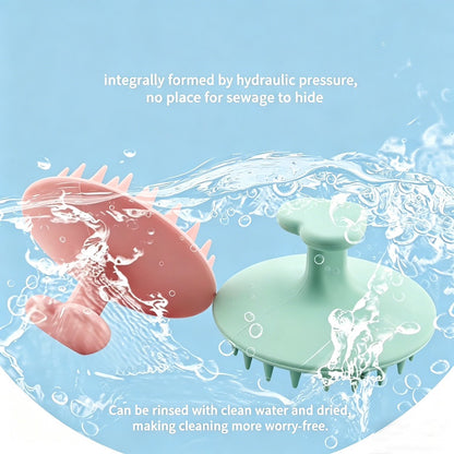 Pet Bath Brush & Grooming Comb - 2-in-1 Hair Removal Massage Brush,Soft Silicone Bristles for Deep Cleaning.-XXS