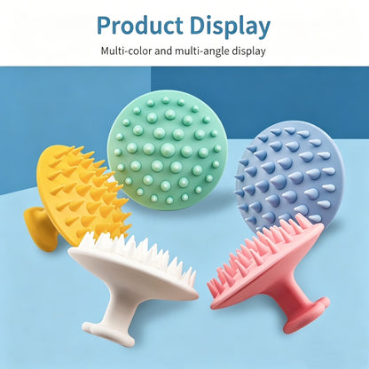 Pet Bath Brush & Grooming Comb - 2-in-1 Hair Removal Massage Brush,Soft Silicone Bristles for Deep Cleaning.-XXS