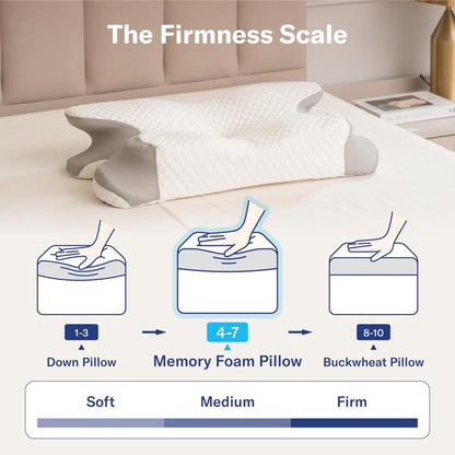 Ergonomic Memory Foam Cervical Pillow for All Sleepers-SUY