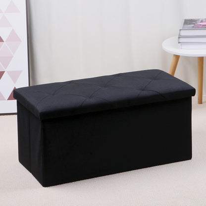 Large Foldable Storage Bench, Multi-Functional Ottoman,350lbs Capacity, Grey Linen.-XXS