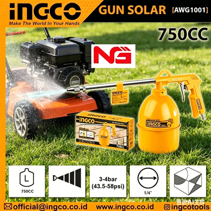 INGCO SPET SOLAR GUN SOLAR AIR WASHING GUN ENGINE CLEANER AWG1001 750C-SUY