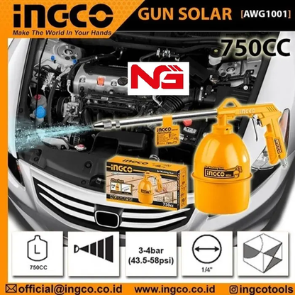 INGCO SPET SOLAR GUN SOLAR AIR WASHING GUN ENGINE CLEANER AWG1001 750C-SUY