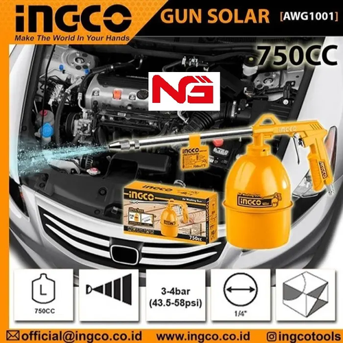 INGCO SPET SOLAR GUN SOLAR AIR WASHING GUN ENGINE CLEANER AWG1001 750C-SUY