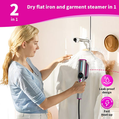 Portable Handheld Garment Steamer | Fast Heat Steam Iron for Clothes | Wrinkle Remover with Water Tank for Home & Travel-TTT
