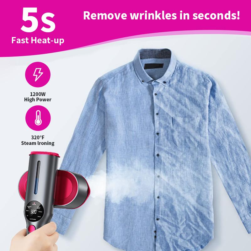 Portable Handheld Garment Steamer | Fast Heat Steam Iron for Clothes | Wrinkle Remover with Water Tank for Home & Travel-TTT