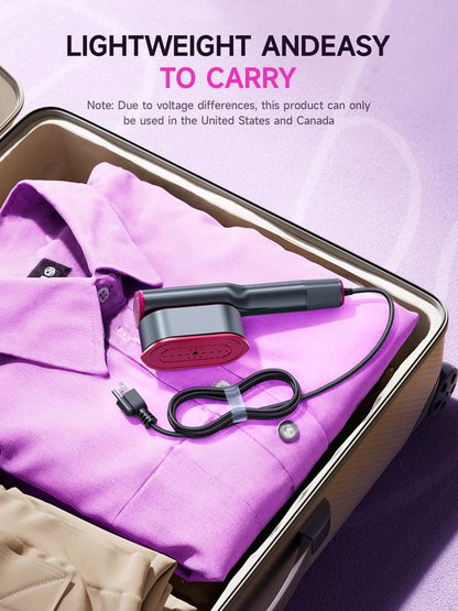 Portable Handheld Garment Steamer | Fast Heat Steam Iron for Clothes | Wrinkle Remover with Water Tank for Home & Travel-TTT