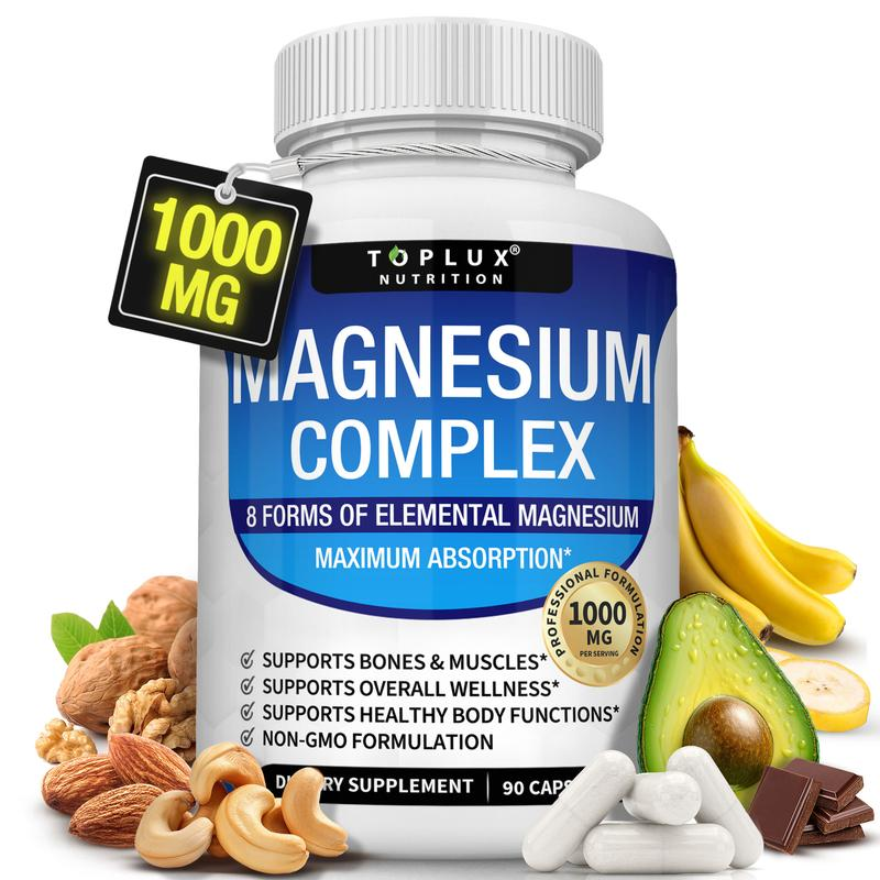 Toplux Magnesium Complex 8 Essential Magnesium Supplement 1000mg-SUY
