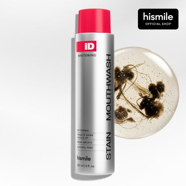 Hismile iD Stain Whitening Mouthwash, Essential Oils Fresh Breath 237ml-VIM