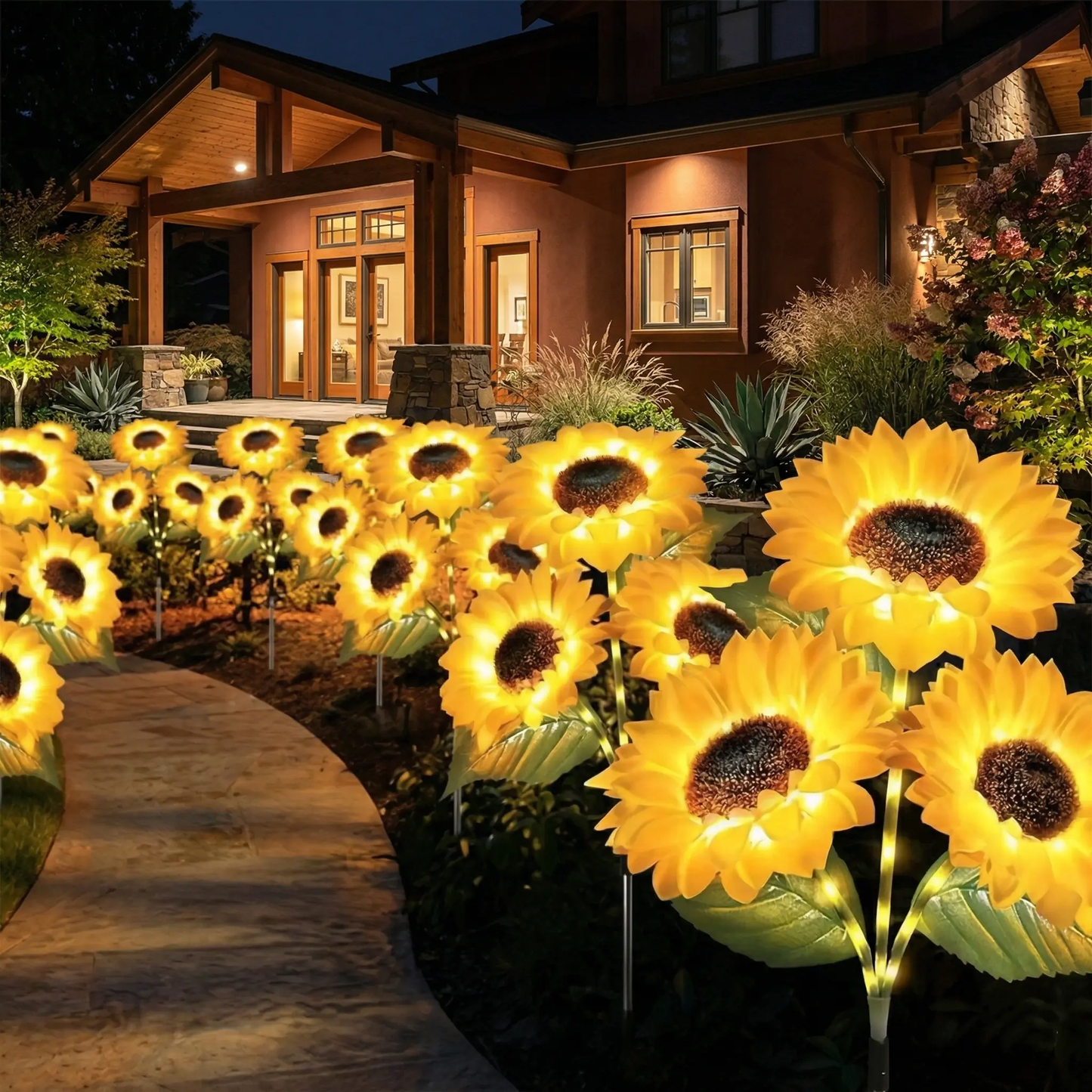 Solar LED Sunflower Garden Lights, IP65 Waterproof Outdoor Yard Lawn Patio Decor, 2/4/6Pcs-VIM