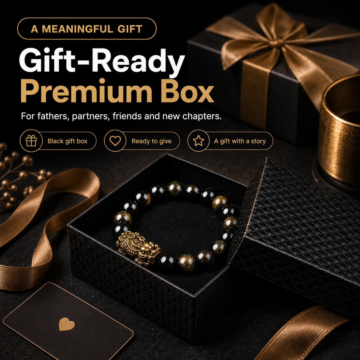 [Storelloo Pixiu bracelet gallery] Gift-ready Pixiu bracelet with black box