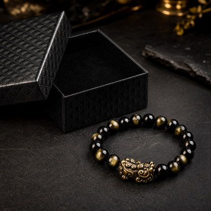 [Storelloo Pixiu bracelet gallery] Single 10MM Pixiu bracelet gift set with premium black box
